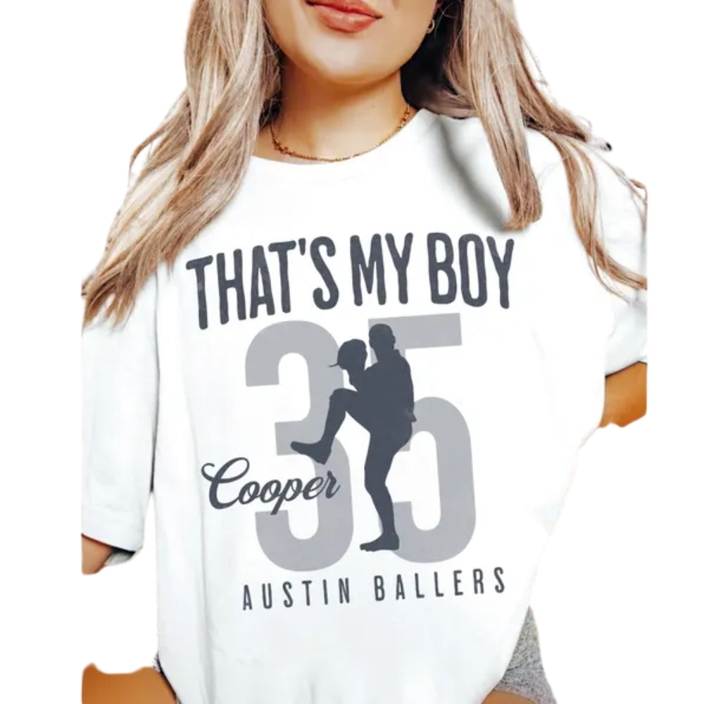 That's My Boy Custom Baseball Matching T Shirts For Mom Dad, Custom Baseball Matching Family Shirts ET0571