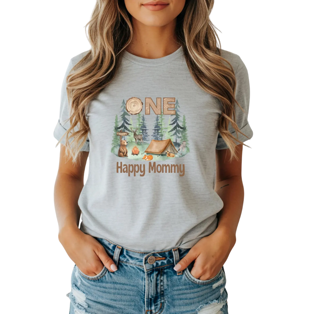 Personalized One Happy Camper First Birthday Family Matching T Shirt, Custom Camping 1st Birthday Shirts For Family ET1169