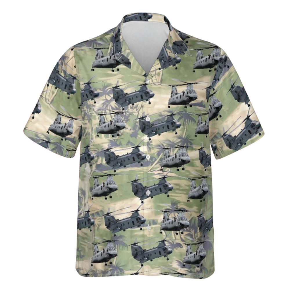 CH-46 Boeing Hawaiian Shirt For Men, Military Aircraft Hawaiian Shirt For Veteran HE0392