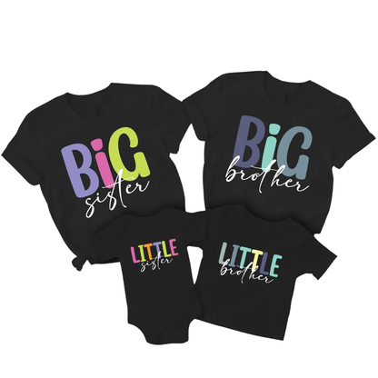 Big Sister Big Brother Matching Sibling T Shirt, Sibling Matching Family Shirts ET1253