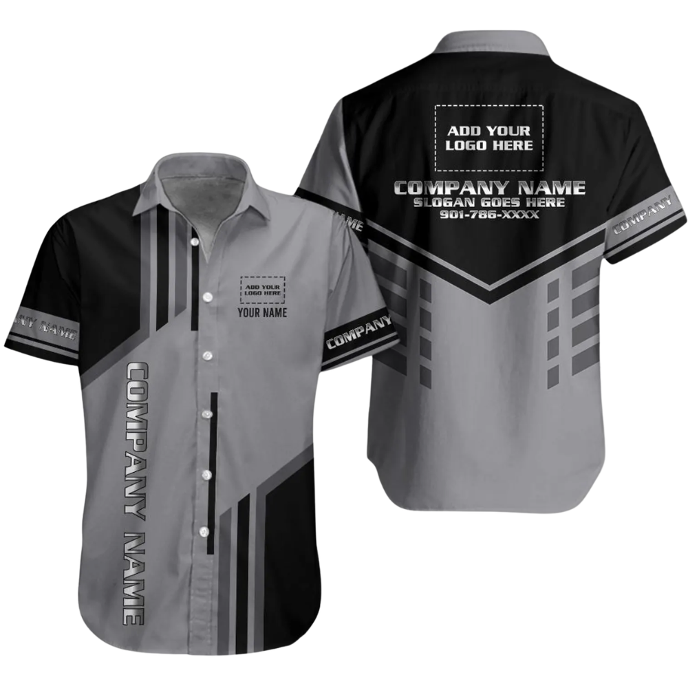 Personalized Company Workwear Hawaiian Shirt For Men Women, Custom Company Team Uniforms HE0378