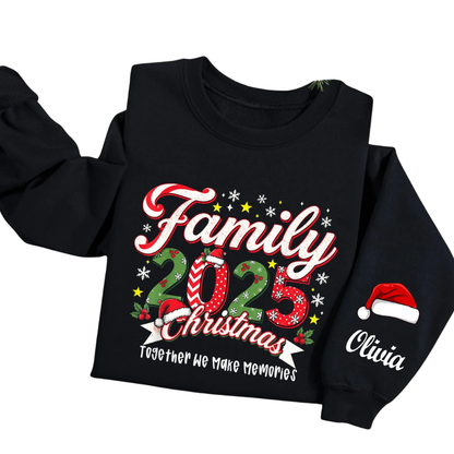 Personalized Family Christmas Matching Sweatshirts, Custom Christmas Family Sweatshirts ET1341