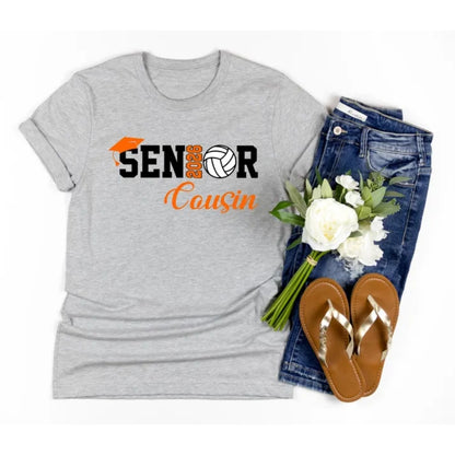 Senior Volleyball Custom Matching Family T Shirts, Personalized Volleyball Grad Night Shirts For Family ET0502