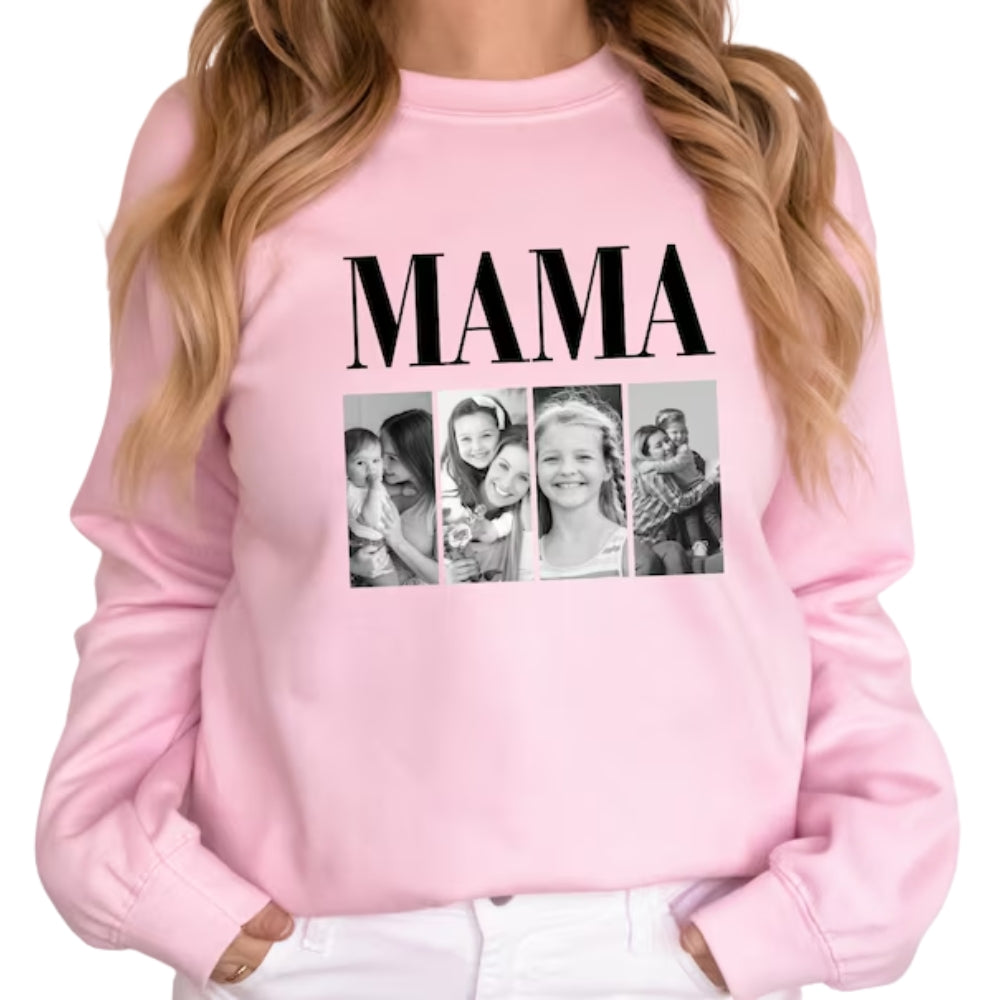 Custom Mama Photo Sweatshirt, Custom Sweatshirt For Mother Day 2D0852