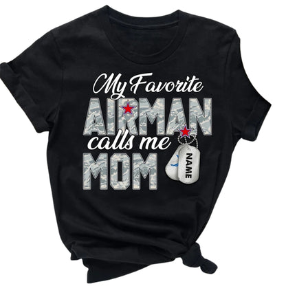 My Favourite Airman Calls Me Mom Custom Air Force Graduation Family Matching T Shirts, Personalized Family Air Force Matching Shirts ET1005