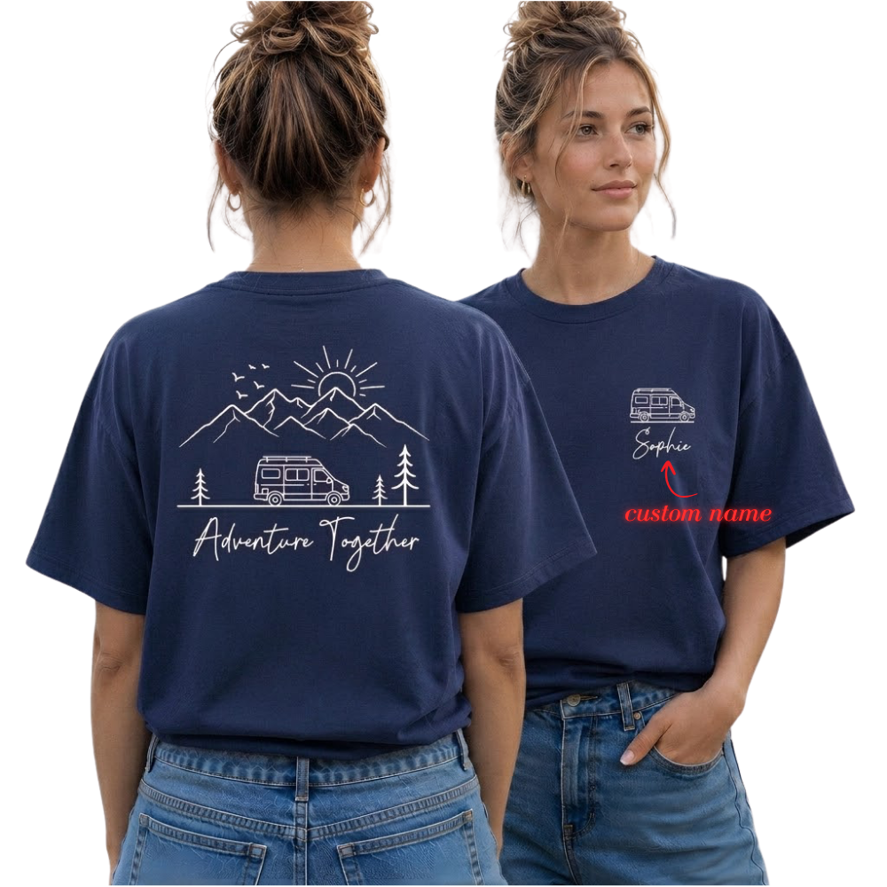 Personalized Adventure Together Matching Family T Shirts, Custom Camping Family Shirts ET1234