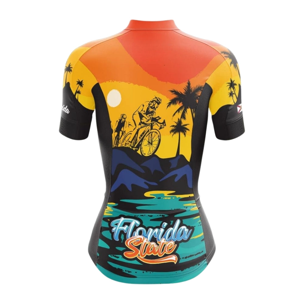 Florida State Women's Short Sleeve Cycling Jersey, Florida Cycling Jerseys For Ladies CZ0121