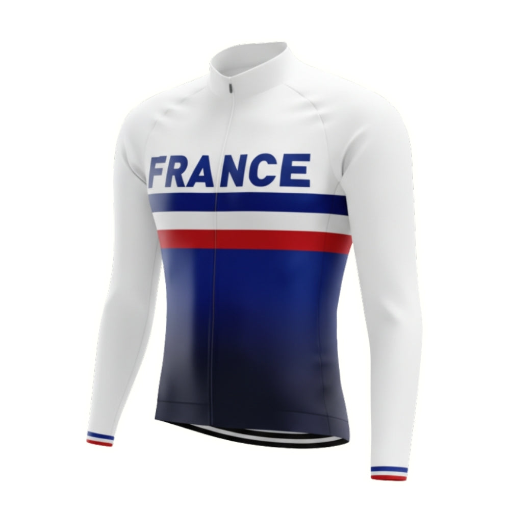 France Cycling Long Sleeve Jerseys For Men, France Cycling Jerseys CZ0100