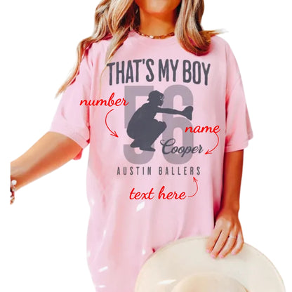 That's My Boy Custom Baseball Matching T Shirts For Mom Dad, Custom Baseball Matching Family Shirts ET0571