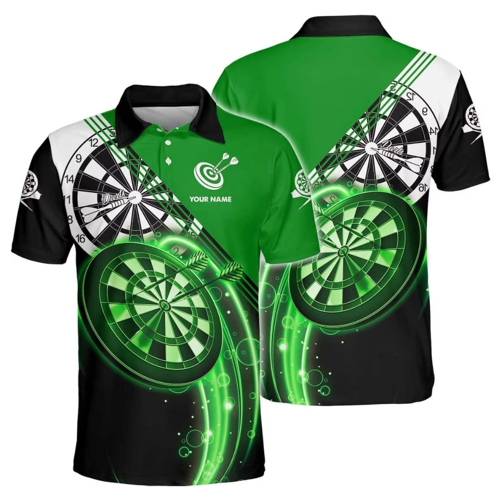 Custom Blue Dartboard Darts Polo Shirt Men, Custom Dart Shirts For Mens DZ0036