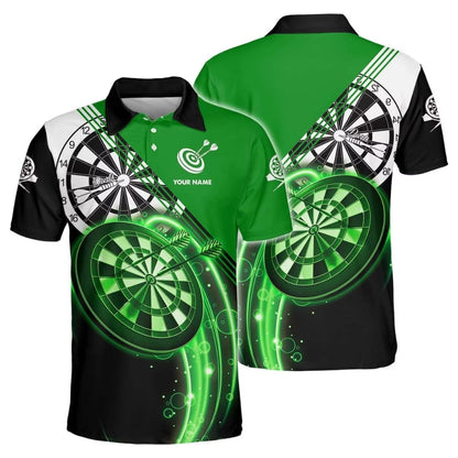 Custom Blue Dartboard Darts Polo Shirt Men, Custom Dart Shirts For Mens DZ0036