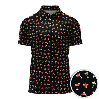 Men's Cocktail Golf Shirt, Cocktail Party Golf Shirts GZ0207