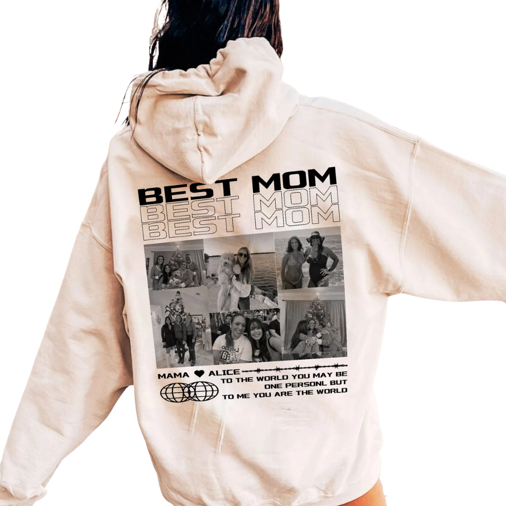 Custom Best Mom Photo Hoodie, Custom Mother Hoodies With Picture 2D1012
