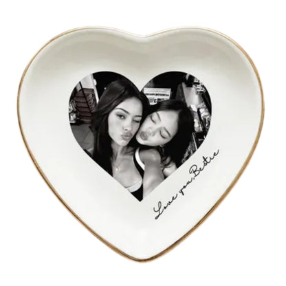 Custom Photo Bridesmaid Ring Dish For Bridal Shower, Personalized Bridal Shower Jewelry Dish WD0242