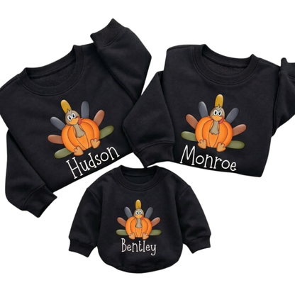 Custom Thanksgiving Family Sweatshirt With Name, Personalized Family Thanksgiving Sweatshirt ET1674