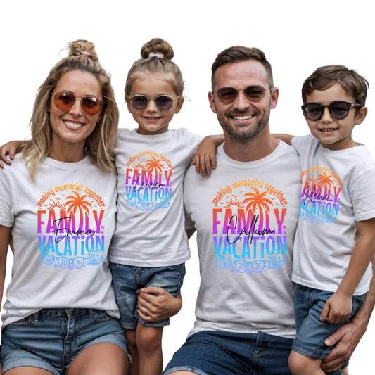 Making Memories Together Family Vacation Custom Matching Family T Shirts, Personalized Family Vacation Shirts ET0145