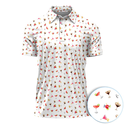 Men's Cocktail Golf Shirt, Cocktail Party Golf Shirts GZ0207