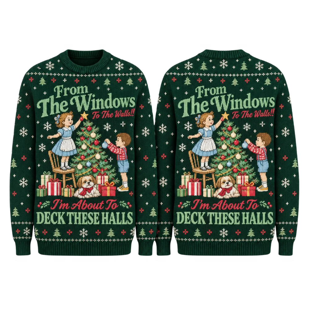 From The Windows To The Walls Retro Ugly Christmas Sweatshirt For Men Women, Funny Christmas Sweatshirt 2D1094