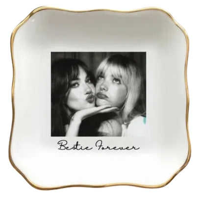 Custom Photo Bridesmaid Ring Dish For Bridal Shower, Personalized Bridal Shower Jewelry Dish WD0242