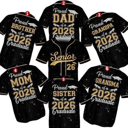 Custom Matching Senior Family Baseball Jersey, Personalized Graduation Matching Baseball Shirts For Family ET0711