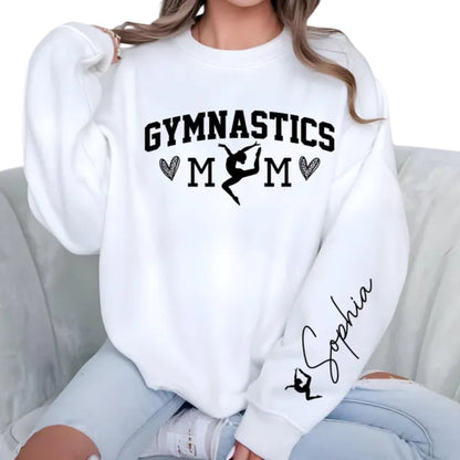 Custom Gymnastics Mom Sweatshirt, Custom Mom Sweatshirt For Gymnastics Lover 2D0389