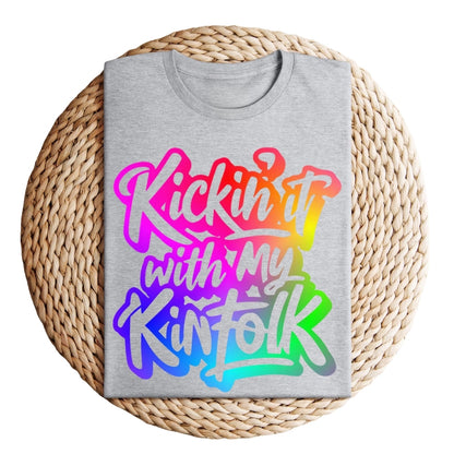 Kickin' It With My Kinfolk Neon Reunion Matching Reunion T Shirts, Funny Family Reunion Shirts ET0432