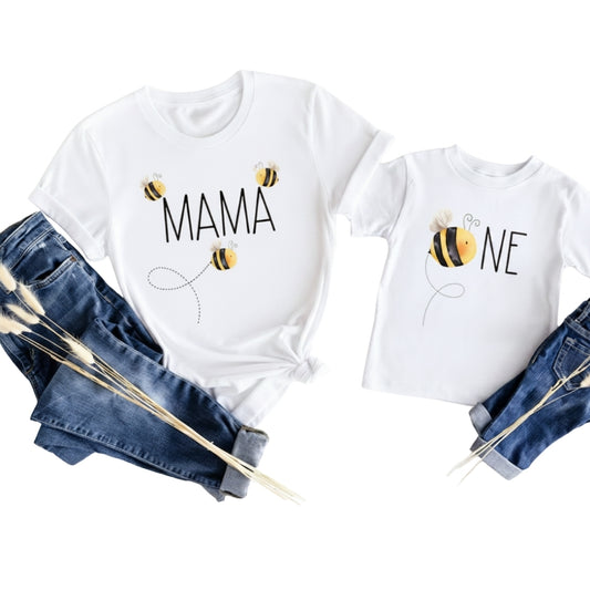 Bee First Birthday Matching Family T-Shirts, 1st Birthday Bee Family Shirts ET0257