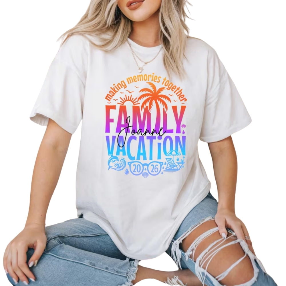 Making Memories Together Family Vacation Custom Matching Family T Shirts, Personalized Family Vacation Shirts ET0145