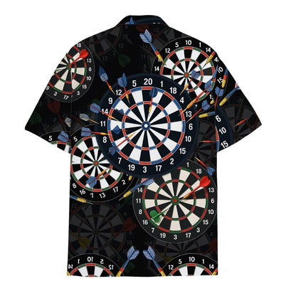 Dartboards Darts Black Hawaiian Shirts For Mens, Darts Hawaiian Shirts HE0083