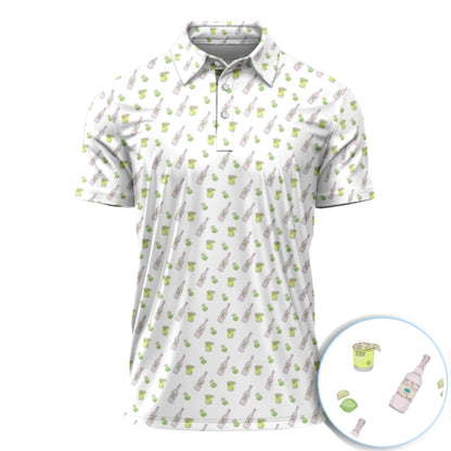 Tequila Lime Golf Polo Shirt Mens, Cocktail Tequila Golf Shirts GZ0208
