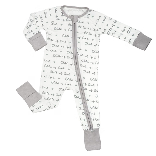 Child Of God Baby Convertible Zippy Romper, God Christian Baby Romper Convertible BB0418