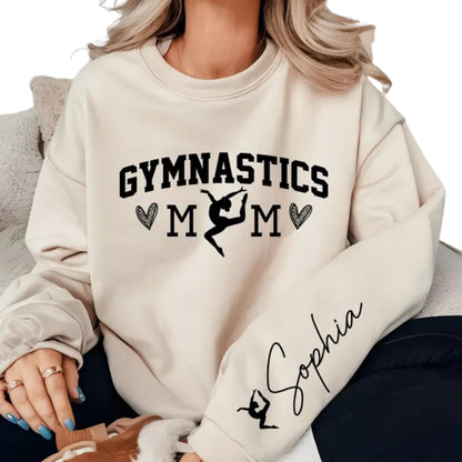 Custom Gymnastics Mom Sweatshirt, Custom Mom Sweatshirt For Gymnastics Lover 2D0389