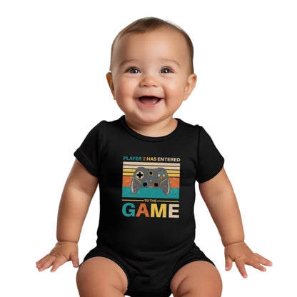 Leveled Up To Daddy Player 2 Has Entered To The Game Matching Dad Son Pregnancy Announcement T Shirt, Game Baby Reveal Matching For Dad Baby ET0974