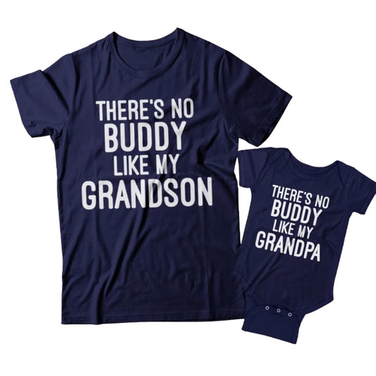 There's No Buddy Like My Grandson There's No Buddy Like My Grandpa Matching T Shirt, Grandpa And Grandson Matching Shirts ET0975