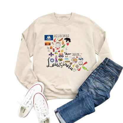 Louisiana Sweatshirt, State Pride Sweatshirt 2D0626