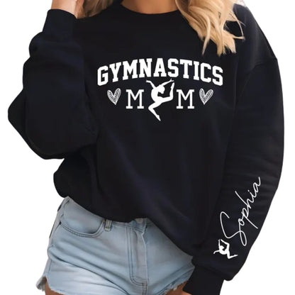 Custom Gymnastics Mom Sweatshirt, Custom Mom Sweatshirt For Gymnastics Lover 2D0389