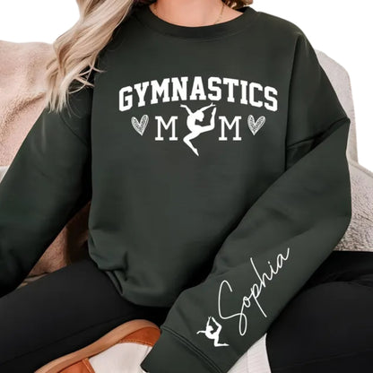 Custom Gymnastics Mom Sweatshirt, Custom Mom Sweatshirt For Gymnastics Lover 2D0389