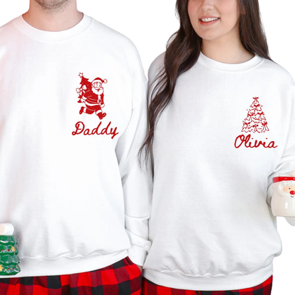 Christmas Crew Custom Family Name Matching Sweatshirt, Custom Christmas Sweashirt For Family ET1676