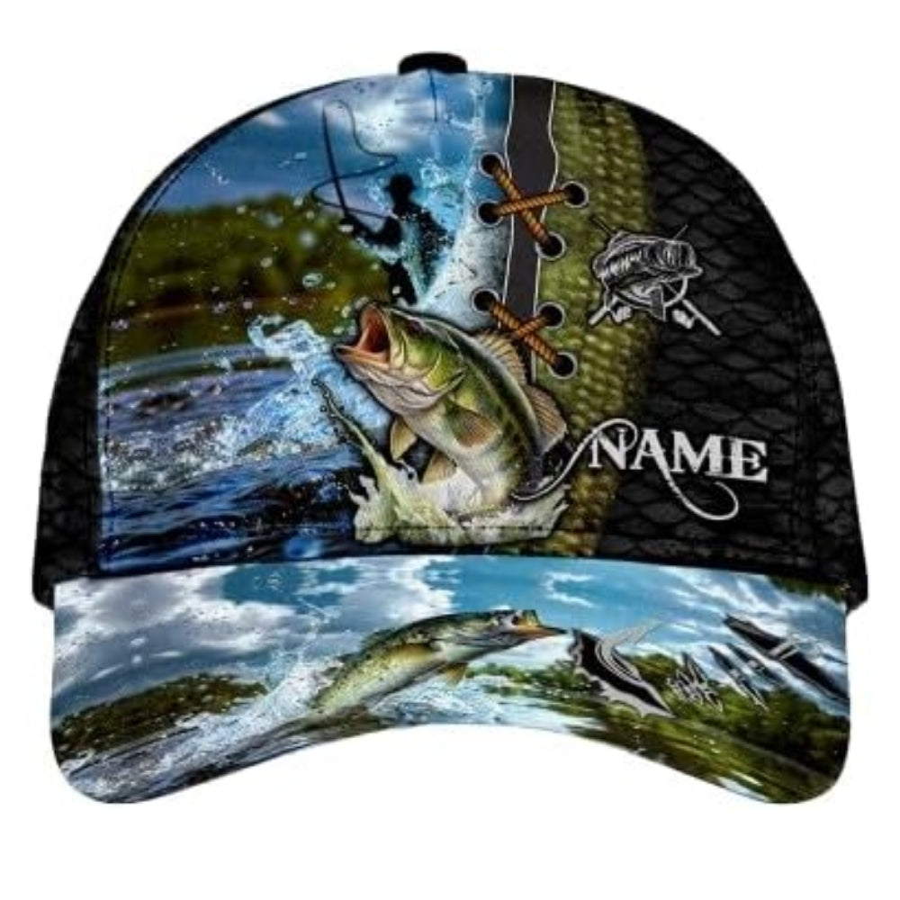 Custom Name Fishing Baseball Cap For Fisherman, Custom Fishing Caps Hats CP0255