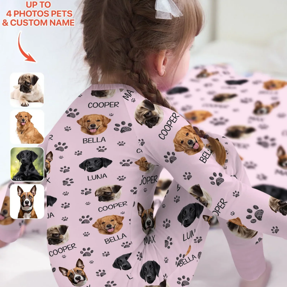 Custom Dog Faces Baby Convertible Zippy Romper, Custom Pet Photo Baby Romper Convertible BB0888