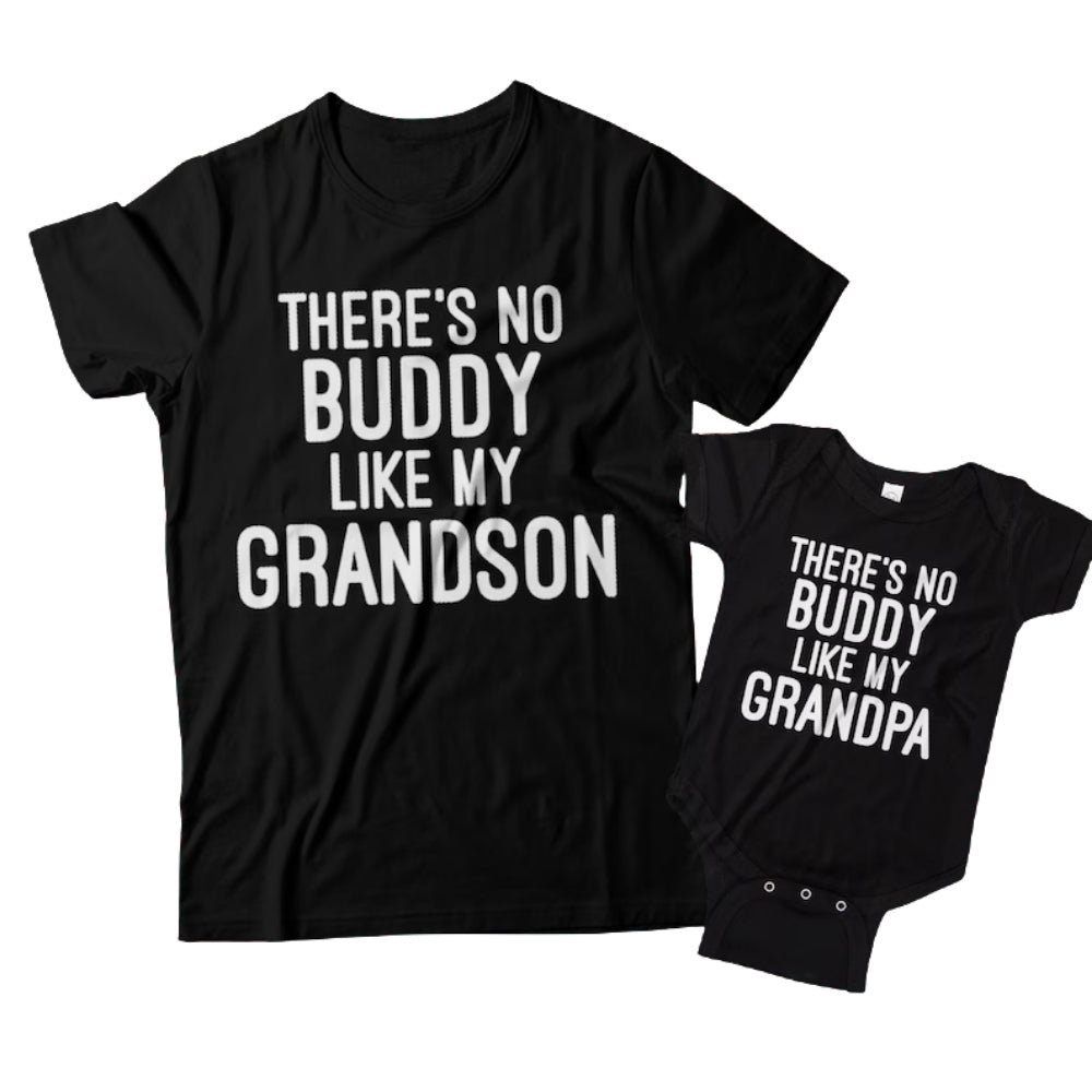 There's No Buddy Like My Grandson There's No Buddy Like My Grandpa Matching T Shirt, Grandpa And Grandson Matching Shirts ET0975