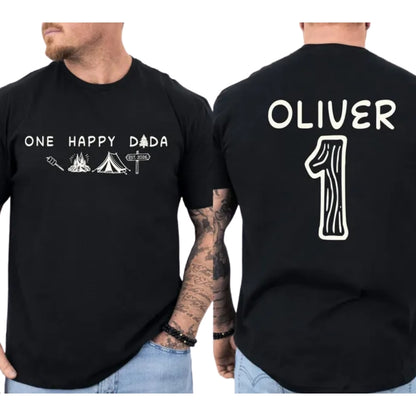 One Happy Camper Custom 1st Birthday Family Matching T Shirt, Custom Family Camping First Birthday Shirts ET0881