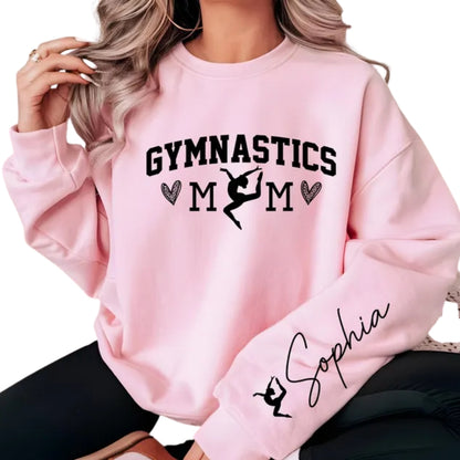 Custom Gymnastics Mom Sweatshirt, Custom Mom Sweatshirt For Gymnastics Lover 2D0389