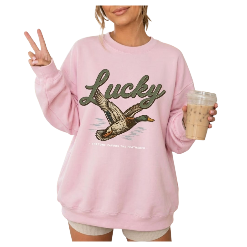 Lucky Mallard Duck Sweatshirt For Men Women, Duck Hunting Lover Sweatshirt 2D1174