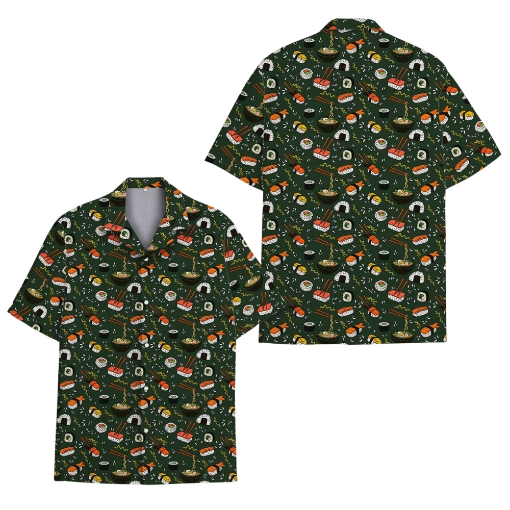Sushi And Ramen Hawaiian Shirt For Men Women, Japanese Food Hawaiian Shirts HE0070