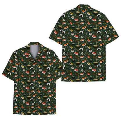 Sushi And Ramen Hawaiian Shirt For Men Women, Japanese Food Hawaiian Shirts HE0070