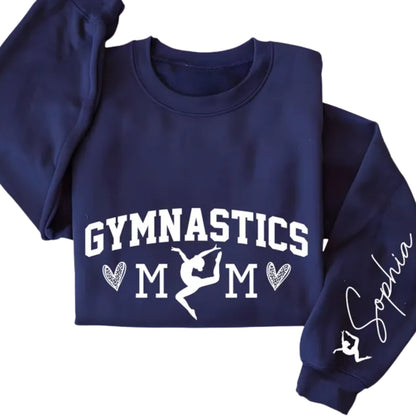 Custom Gymnastics Mom Sweatshirt, Custom Mom Sweatshirt For Gymnastics Lover 2D0389