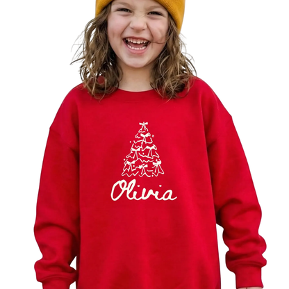 Christmas Crew Custom Family Name Matching Sweatshirt, Custom Christmas Sweashirt For Family ET1676
