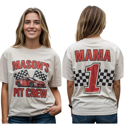 Pit Crew Custom Matching Race Car Birthday Family T Shirts, Custom Birthday Boy Matching Shirts For Family ET0436