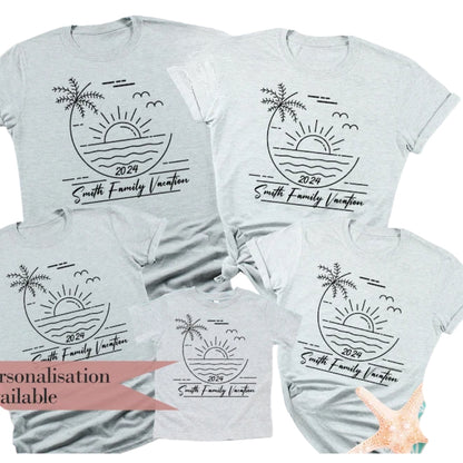 Custom Family Vacation T Shirts, Custom Matching Shirts For Family Vacations ET0148